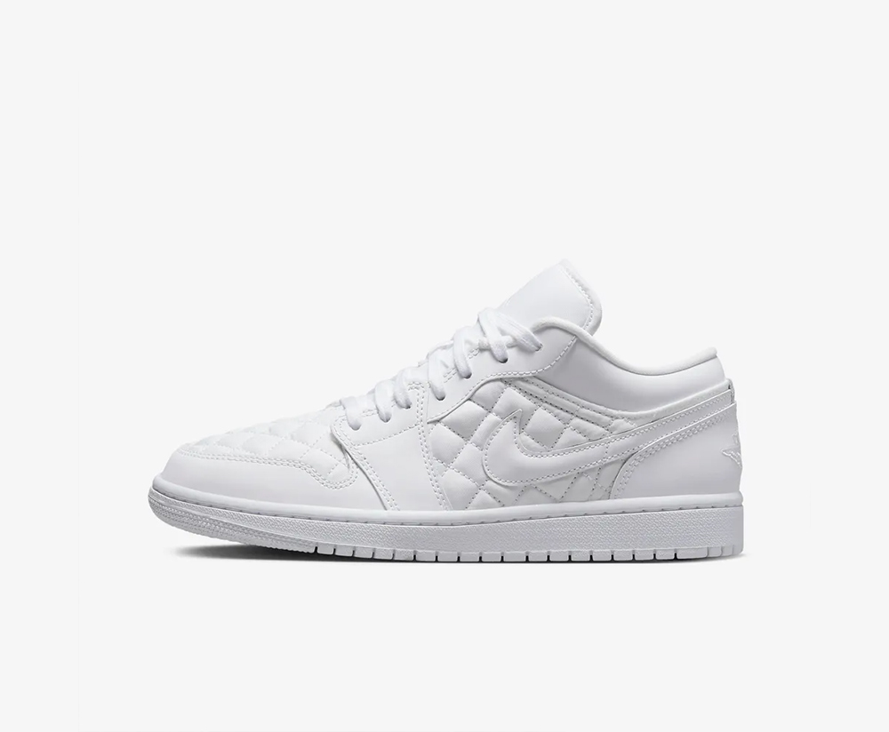 Nike Wmns Air Jordan 1 Low 'Triple White Quilted' DB6480-100
